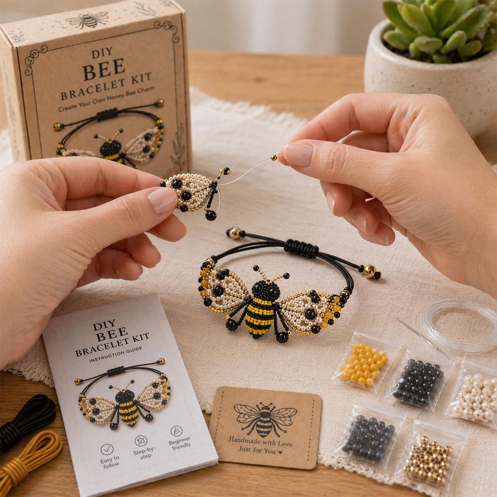 Jewelry Making Kits For Girls - Hayvan Figürlü Boncuklu Bileklik Yapma Seti