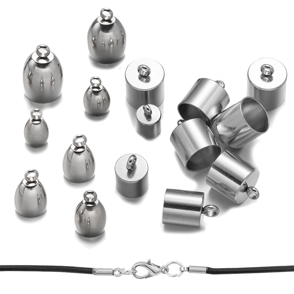 Crimp Bead Tube - 20 adet tüp uç kapakları paslanmaz