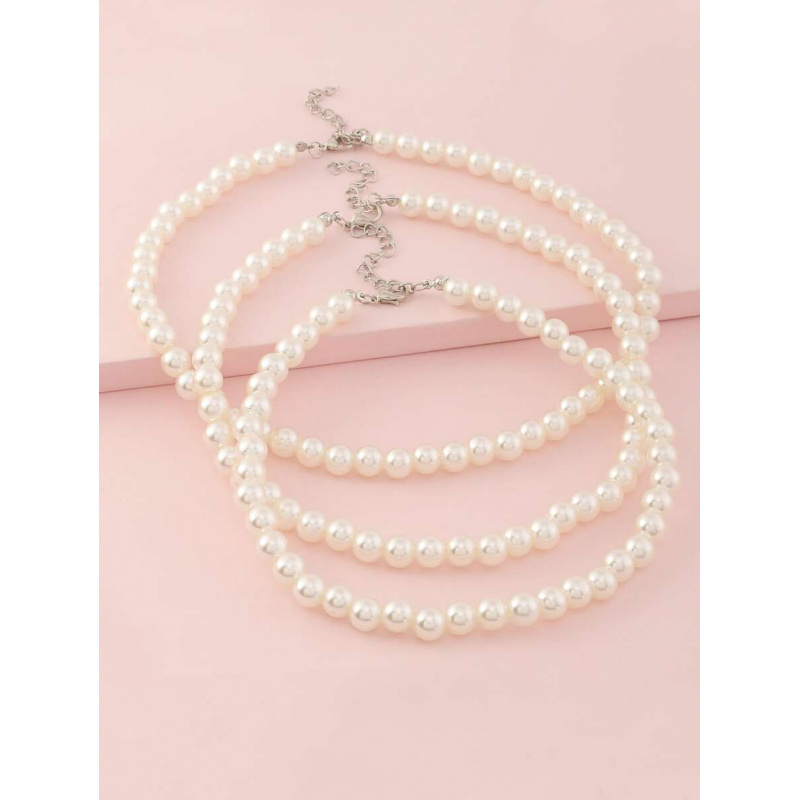 Jewelry Making Kits For Girls - 3 adet/takım kızlar beyaz inci boncuklu