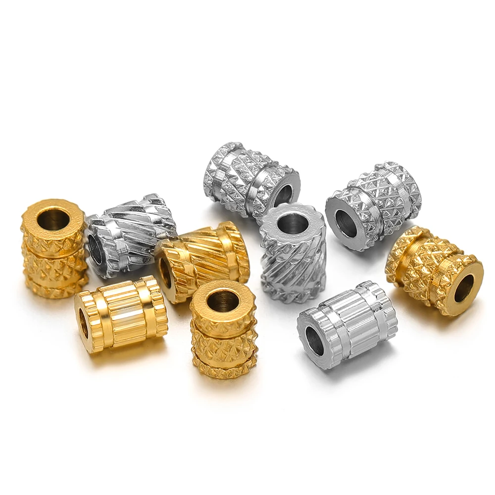 Crimp Bead Tube - 20 adet PVD Altın Paslanmaz Çelik