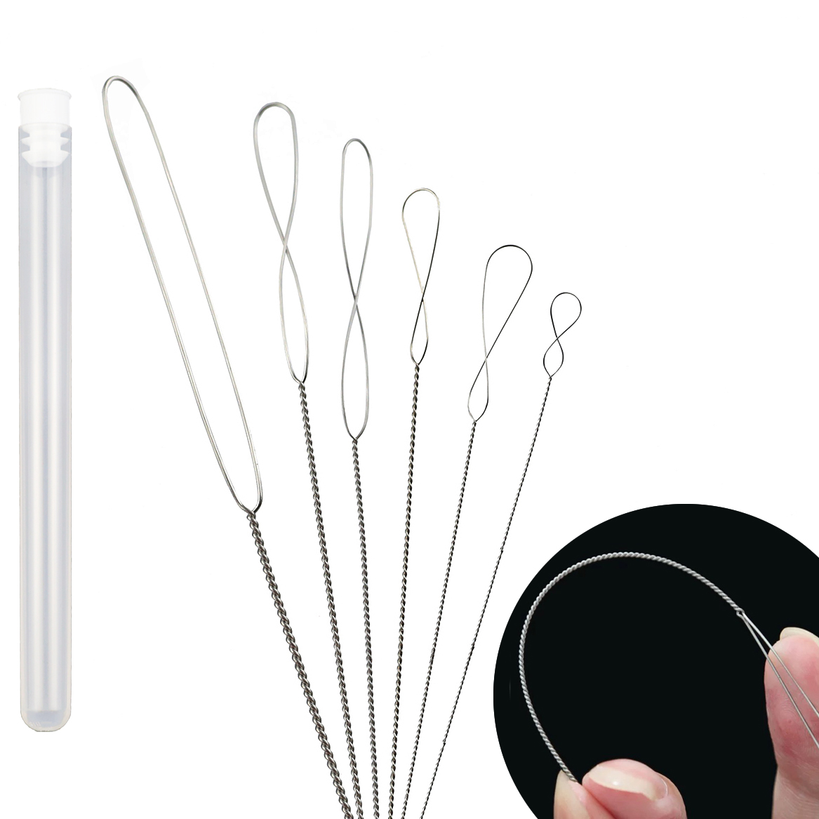 Beading Needle Fine - 6 adet/grup 0.2-0.7mm Bükülmüş Pin paslanmaz
