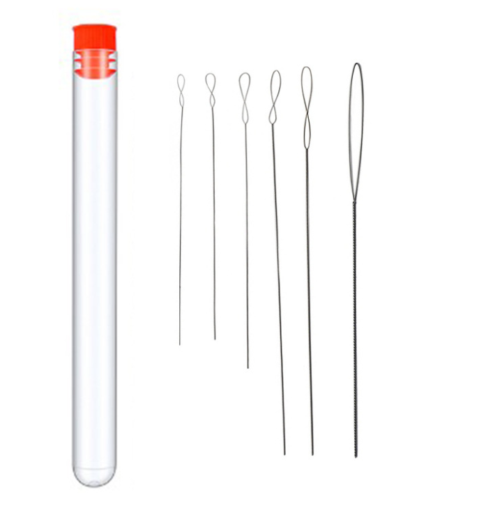 Beading Needle Fine - 6 adet/grup Kürek 0.15-0.7mm bükümlü büyük