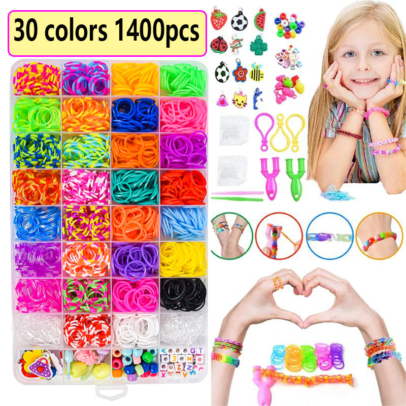 Jewelry Making Kits For Girls - Lastik bantlar tezgah DIY el yapımı