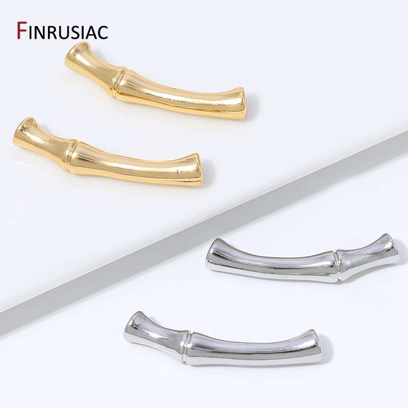 Crimp Bead Tube - 18 Ayar Altın Kaplama Pirinç Tüp