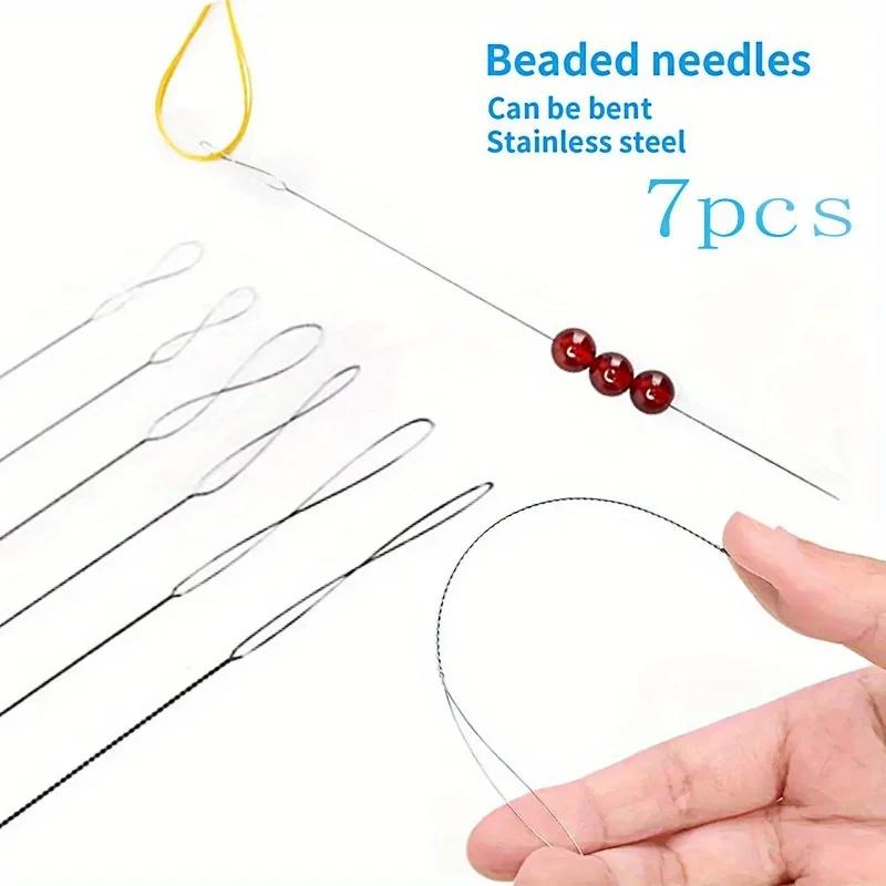 Beading Needle Fine - 7 adet/takım Paslanmaz Çelik Boncuk İğneleri