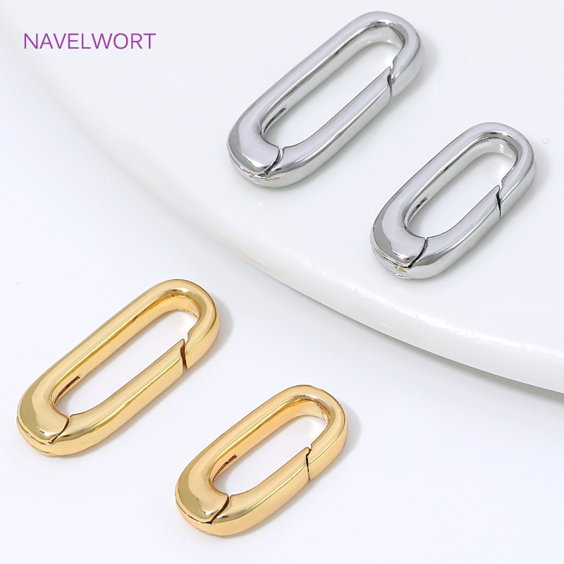 Jewelry Making Articles - 1/2/4 adet 18K altın kaplama Oval