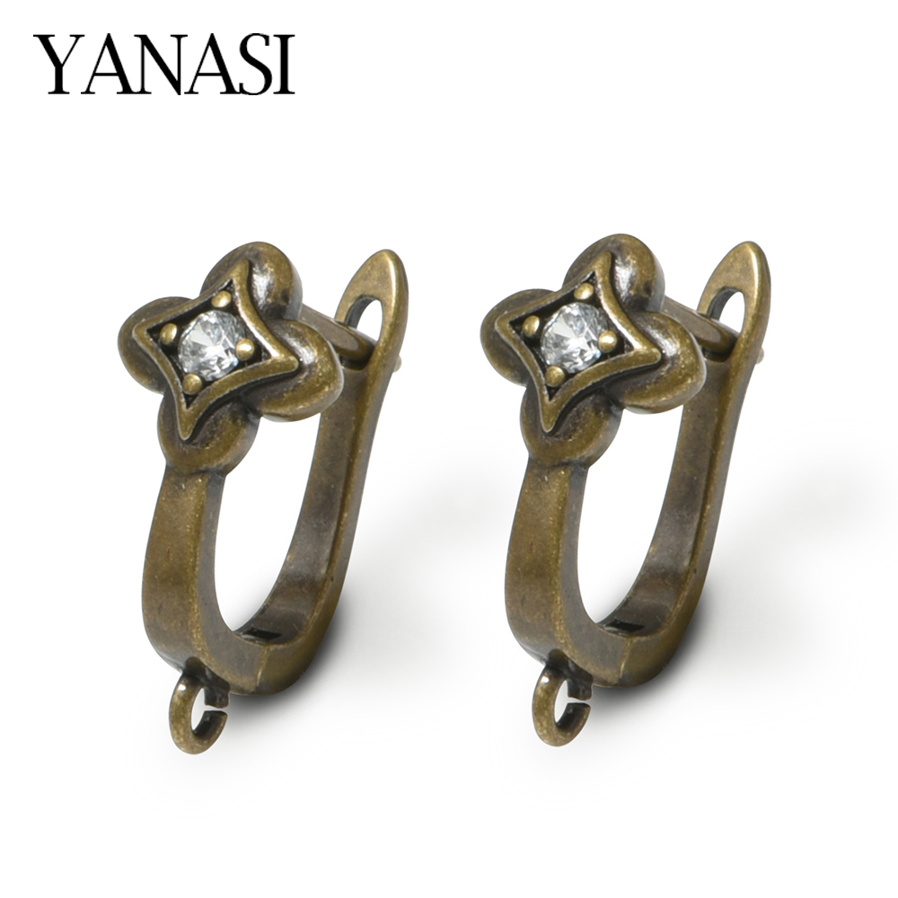 Jewelry Making Materials Wholesale - YENI 1 Çift Antik Bronz Pirinç