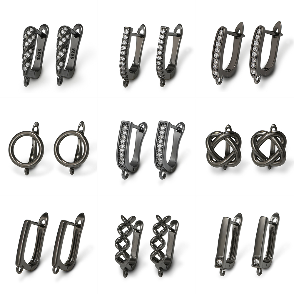 Jewelry Making Articles - YANASI 1 Çift Silah Siyah Pirinç