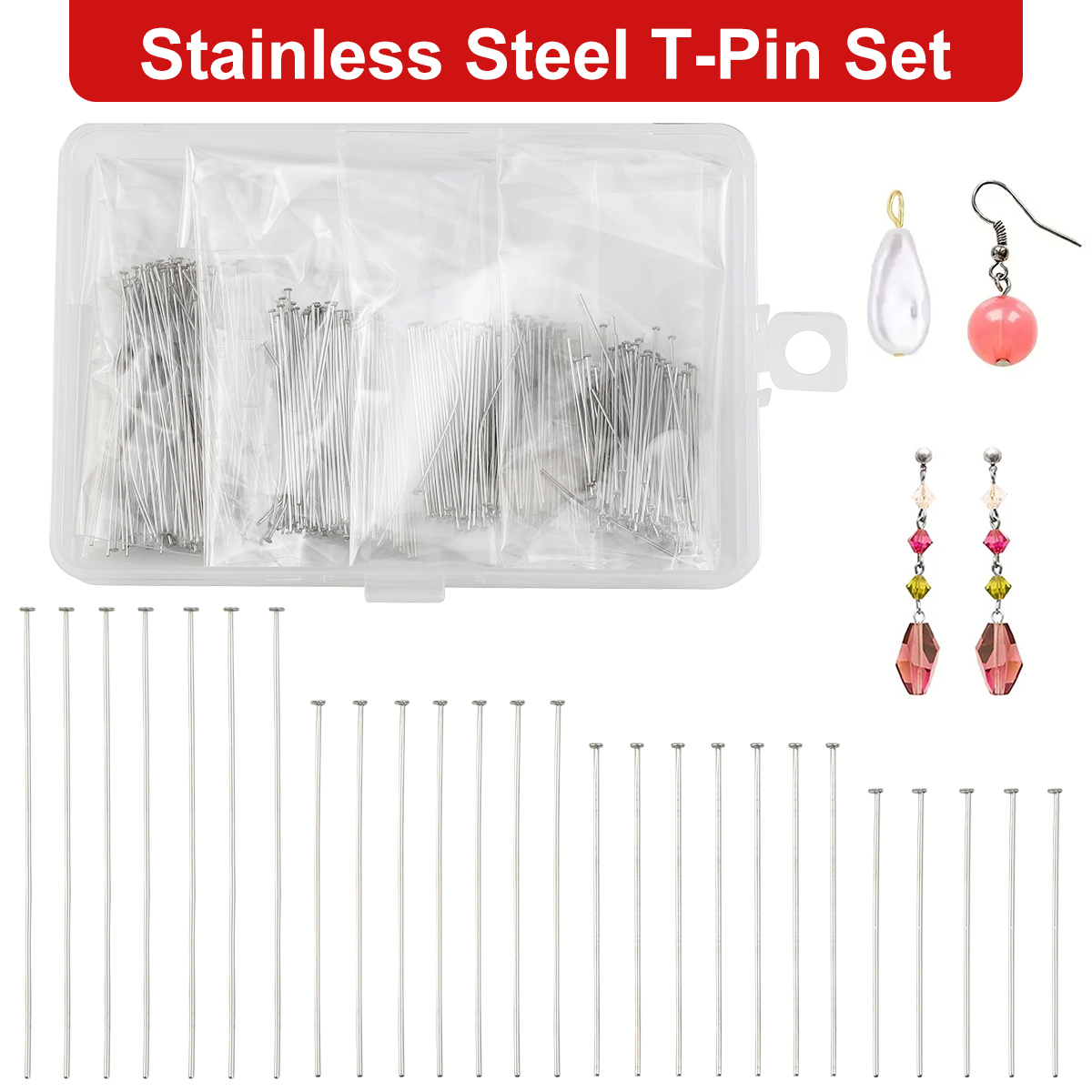 400 adet/kutu 35-50mm yassı pa - Beading Needle Fine incelemesi ve fiyatı