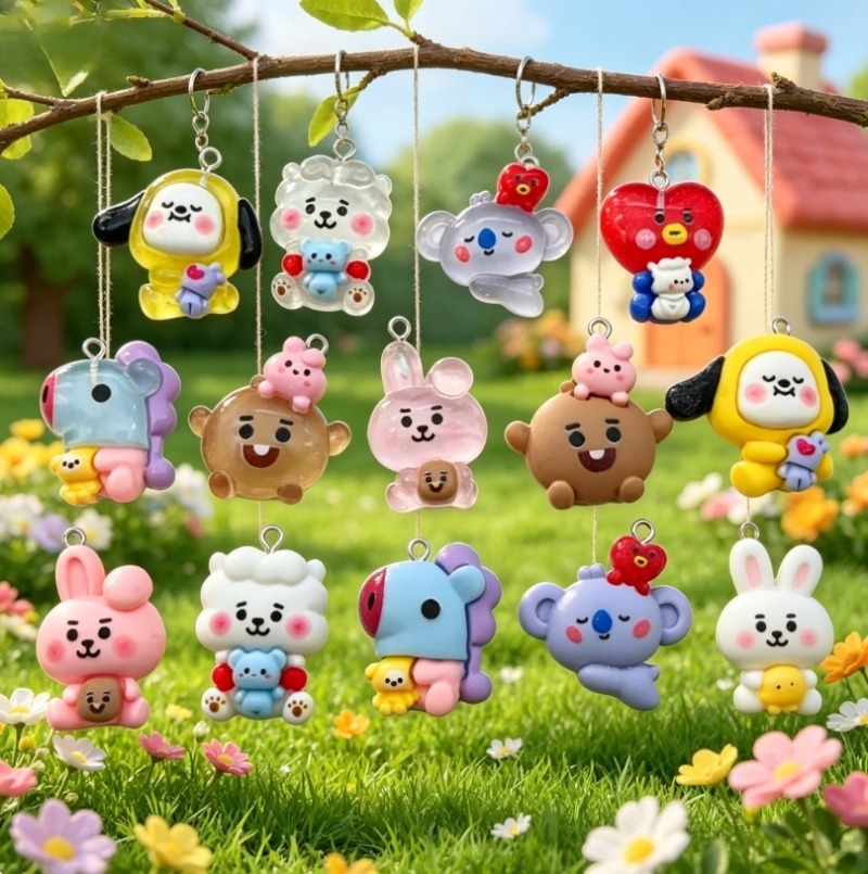 7 adet BT21 Reçine Karikatür F - Jewelry Making Articles incelemesi ve fiyatı