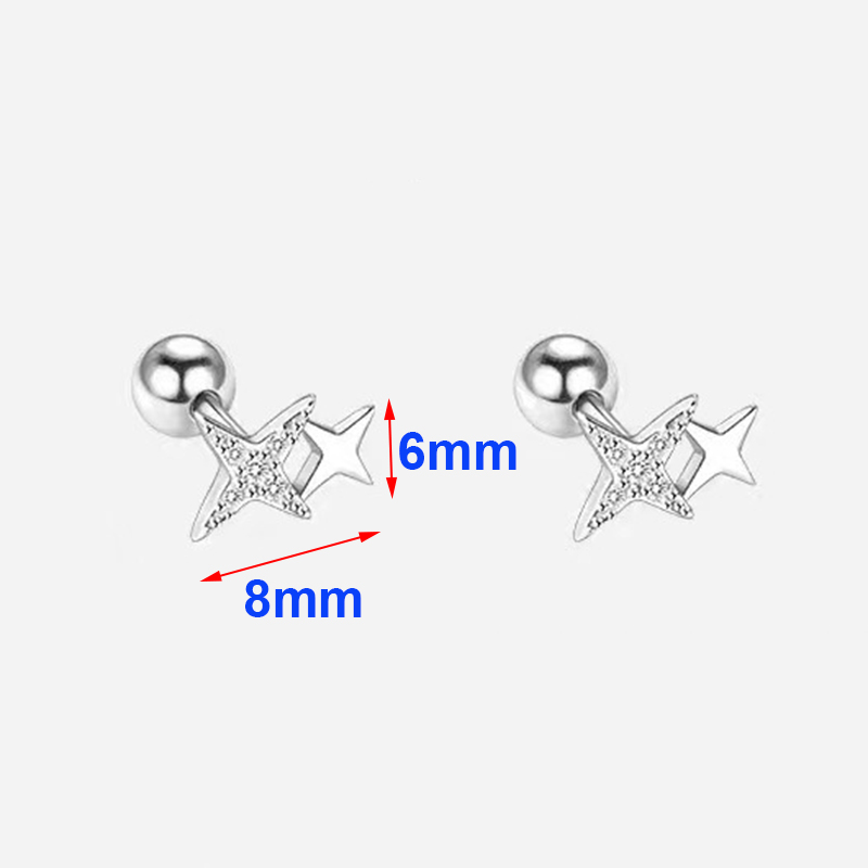 925 gümüş iğne zirkon yıldız b - Beading Needle Fine incelemesi ve fiyatı