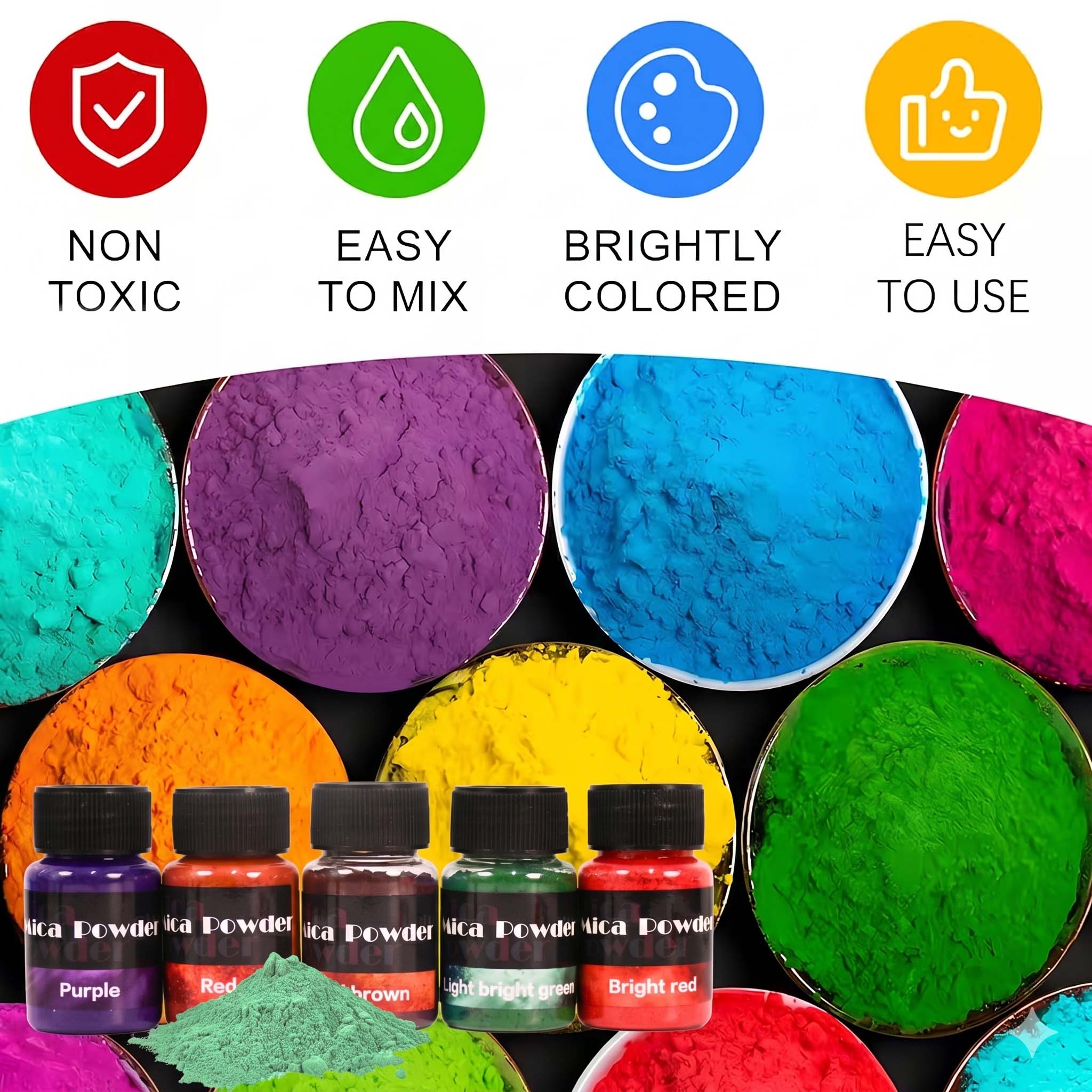 12 renkli alçı pigment tozu bo - Jewelry Making Techniques incelemesi ve fiyatı