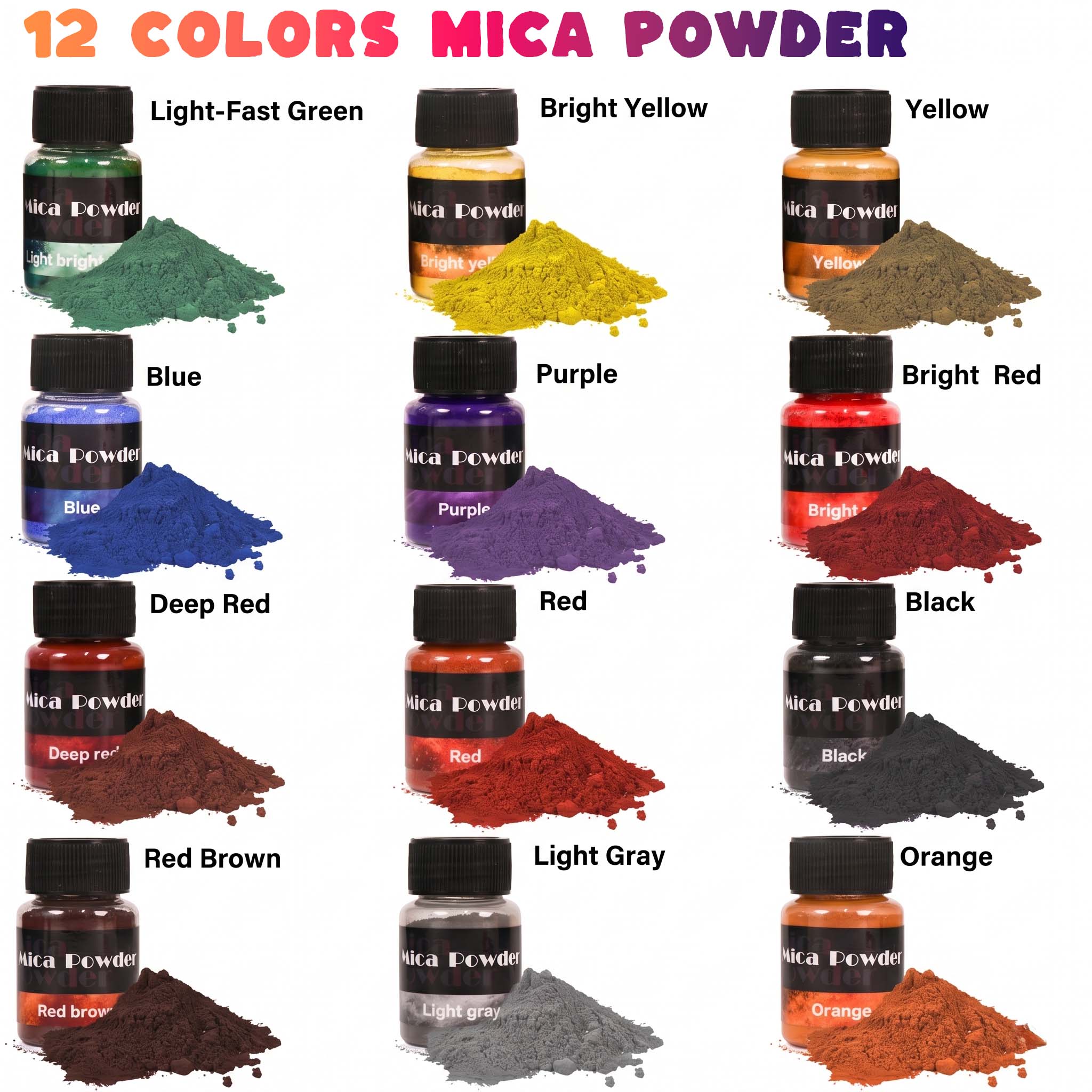 12 renkli alçı pigment tozu bo - Jewelry Making Techniques incelemesi ve fiyatı