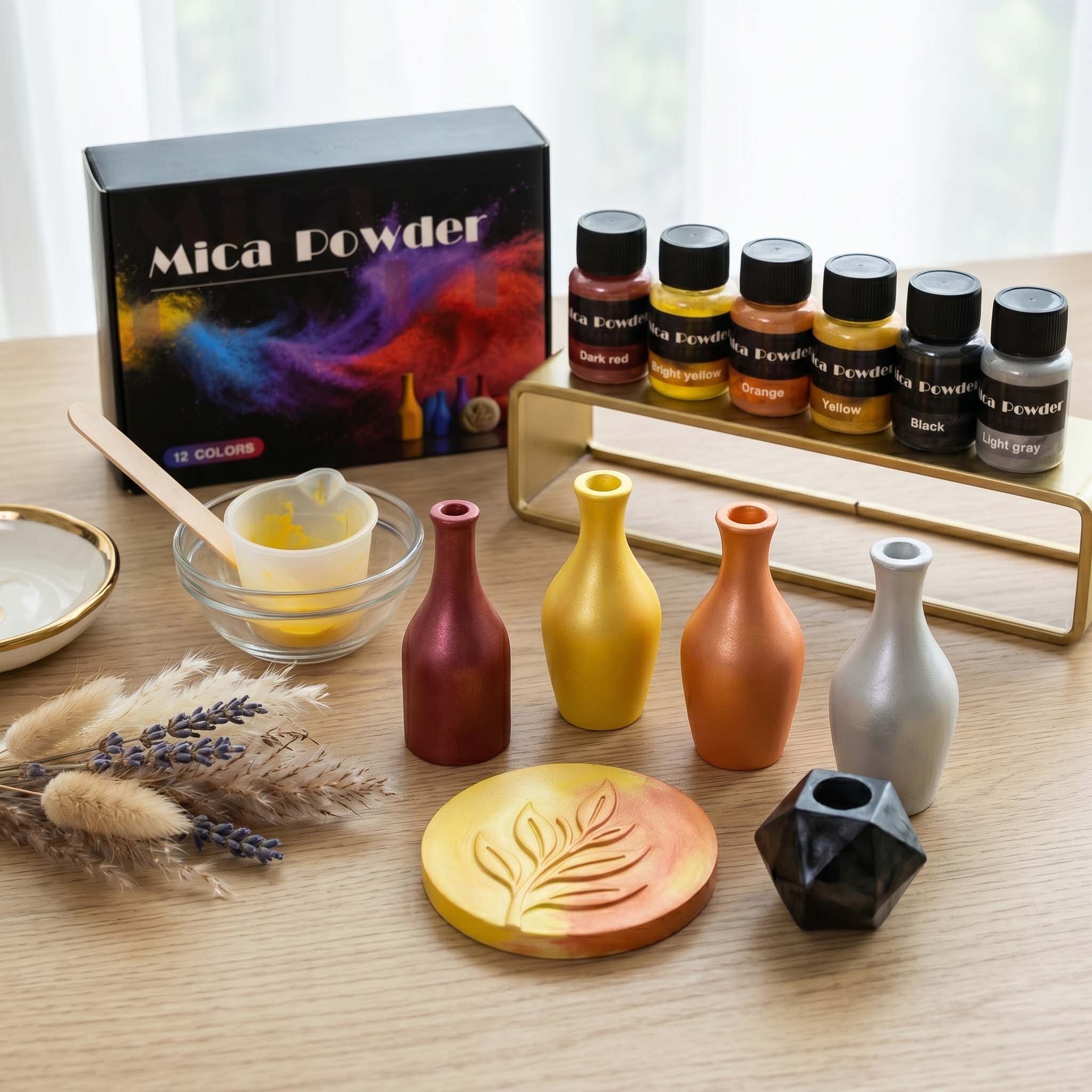 12 renkli alçı pigment tozu bo - Jewelry Making Techniques incelemesi ve fiyatı
